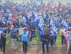 Senam Pagi Bersama Masyarakat Kota Prabumulih